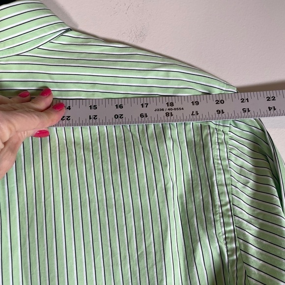 Polo Ralph Lauren Striped Green Button Down Shirt Men’s XL Navy PONY PIMA - Picture 10 of 10